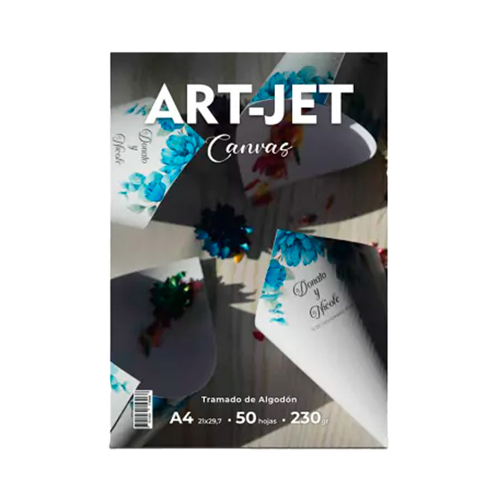 Art Jet A Grs Glossy Texturado Tramado De Algodon X Hojas