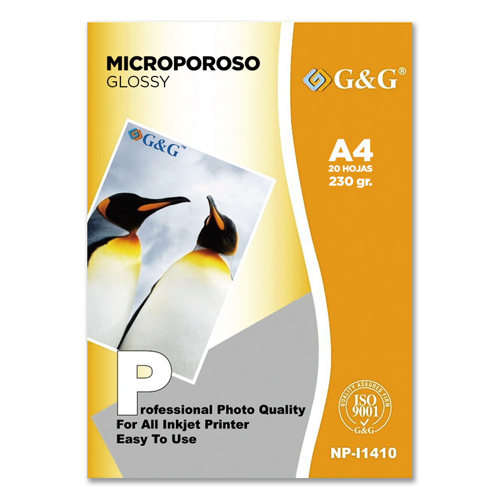 G&g A4 230 Grs Microporoso Glossy X 20 Hojas