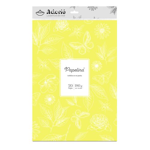 Adorie A4 180 Grs Papelina Amarillo Patito X 20 Hojas