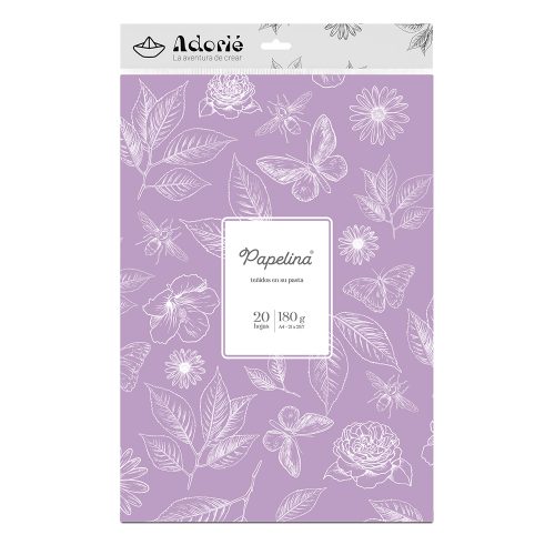 Adorie A4 180 Grs Papelina Lila Pastel X 20 Hojas