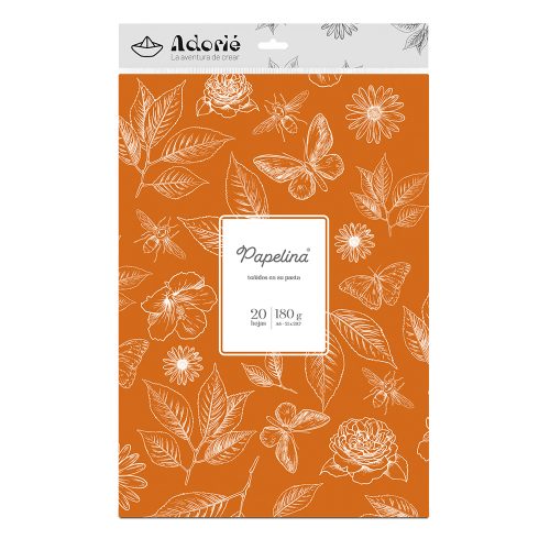 Adorie A4 180 Grs Papelina Naranja Caramelo X 20 Hojas