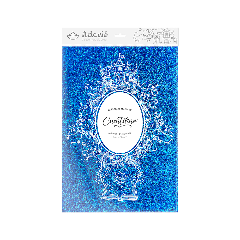 Adorie A4 230 Grs Cuentilina Azul Magia X10 Hojas