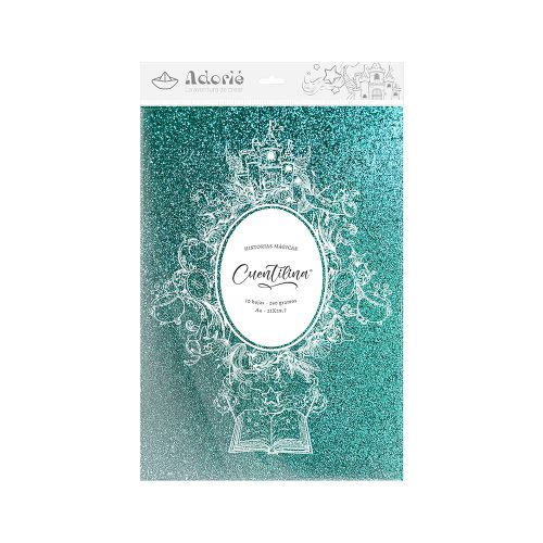 Adorie A4 230 Grs Cuentilina Azul Alas De Hada X10 Hojas