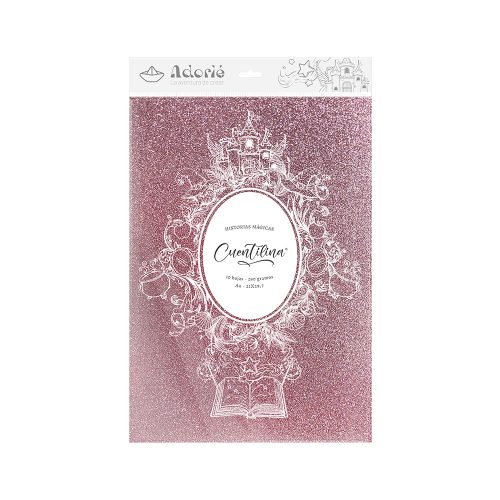 Adorie A4 230 Grs Cuentilina Rosa Hechizo De Amor X10 Hojas