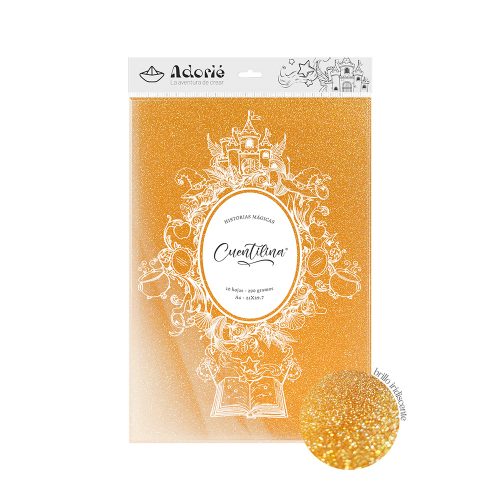 Adorie A4 230 Grs Cuentilina Naranja Llama Encantada X10 Hojas