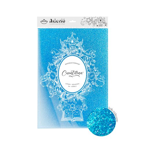 Adorie A4 230 Grs Cuentilina Azul Gema Del Dragon X10 Hojas