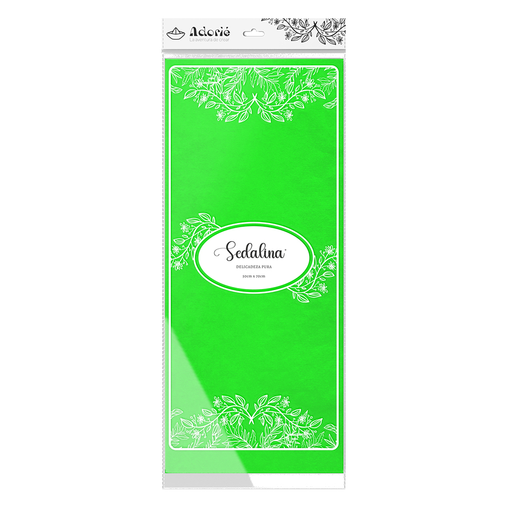 Adorie 50x70 Sedalina Verde Fluor X 25 Hojas