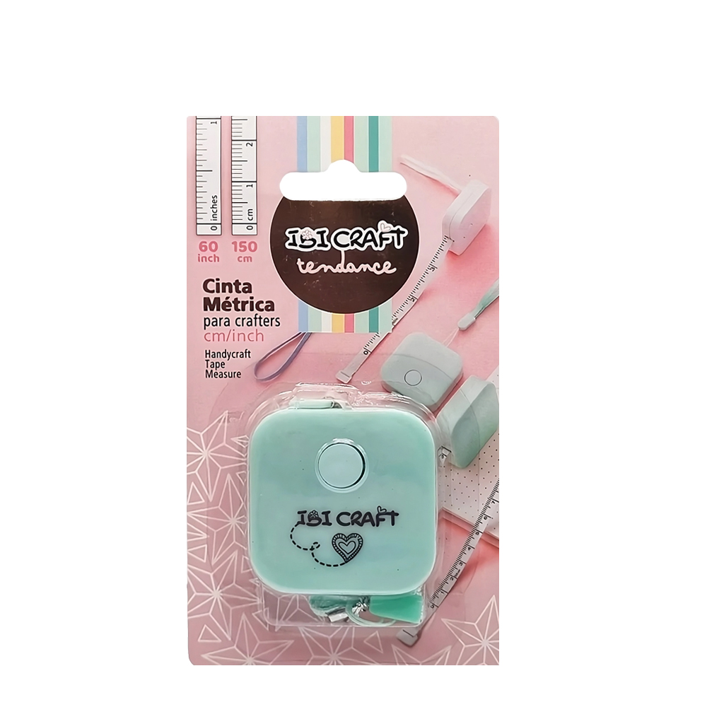 Cinta Metrica Retractil Verde Agua