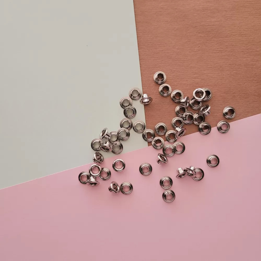 Ojalillos Aluminio (eyelet) 50 Pcs Plata