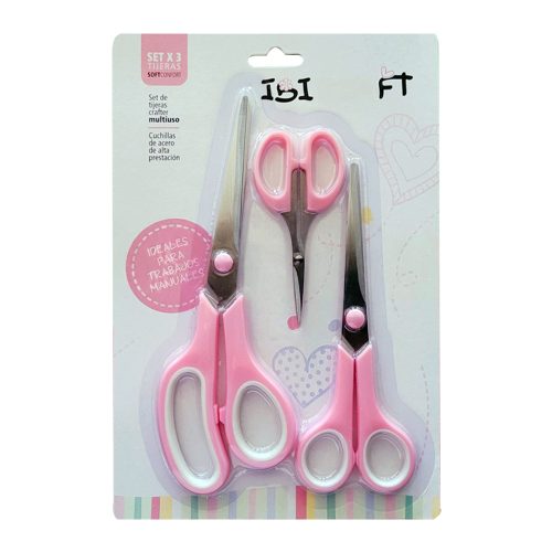 Set De Tijeras Ibicraf Medidas 21.5 / 16.5 / 10 Cm