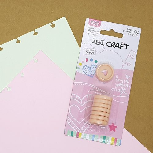 Discos De Expansion 24mm Corazon X 8pcs Durazno