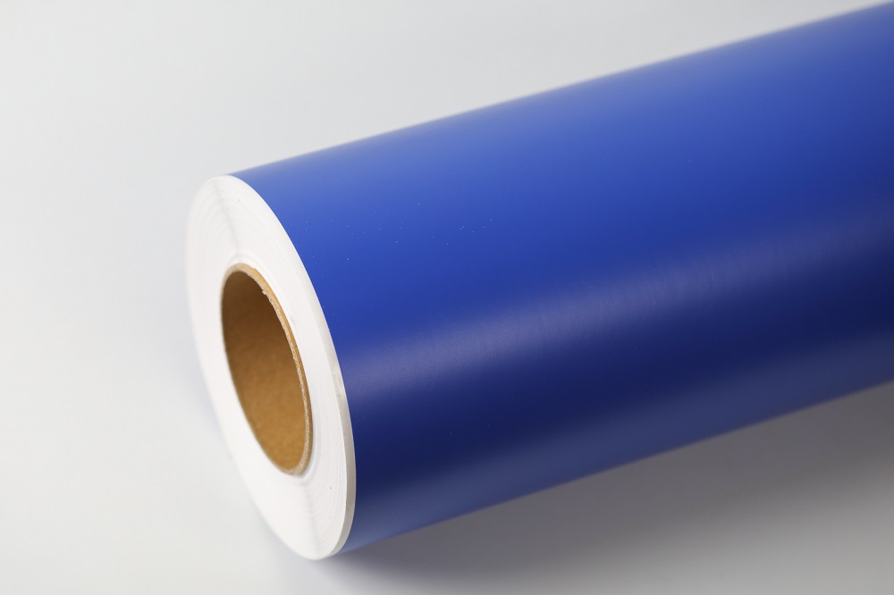 2086 Vinilo Mccal X 122 Cm Azul Fuerte X Metro