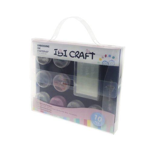 Embossing Set Ibi Craft Marcador Almohadilla Y 8 Frascos X 5 Grs - Imagen 2