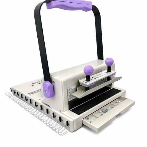 Anilladora Binder Wire 150 Lila 2:1 A4 En Dos Pasos Agujeros Redondos - Imagen 5