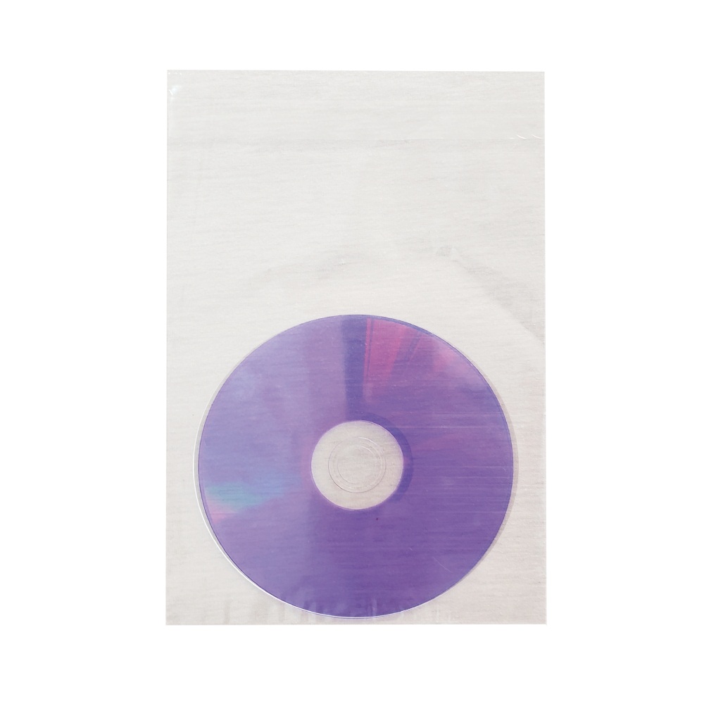 Bolsita Plastica Adhesiva P/ Cd-dvd 40 Micrones Medidas 14,2 Cm X 19 Cm + 3 Cm D