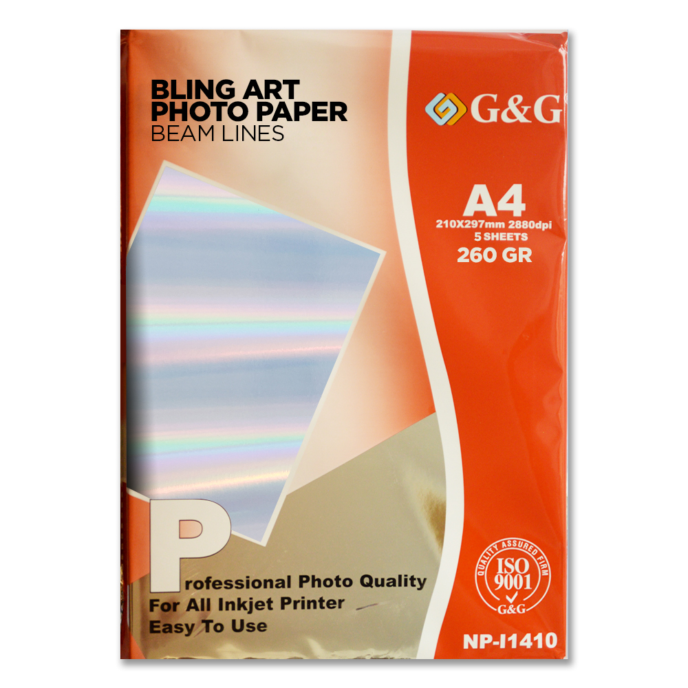 G&g A4 260 Grs Metalizado Rayo X Hoja