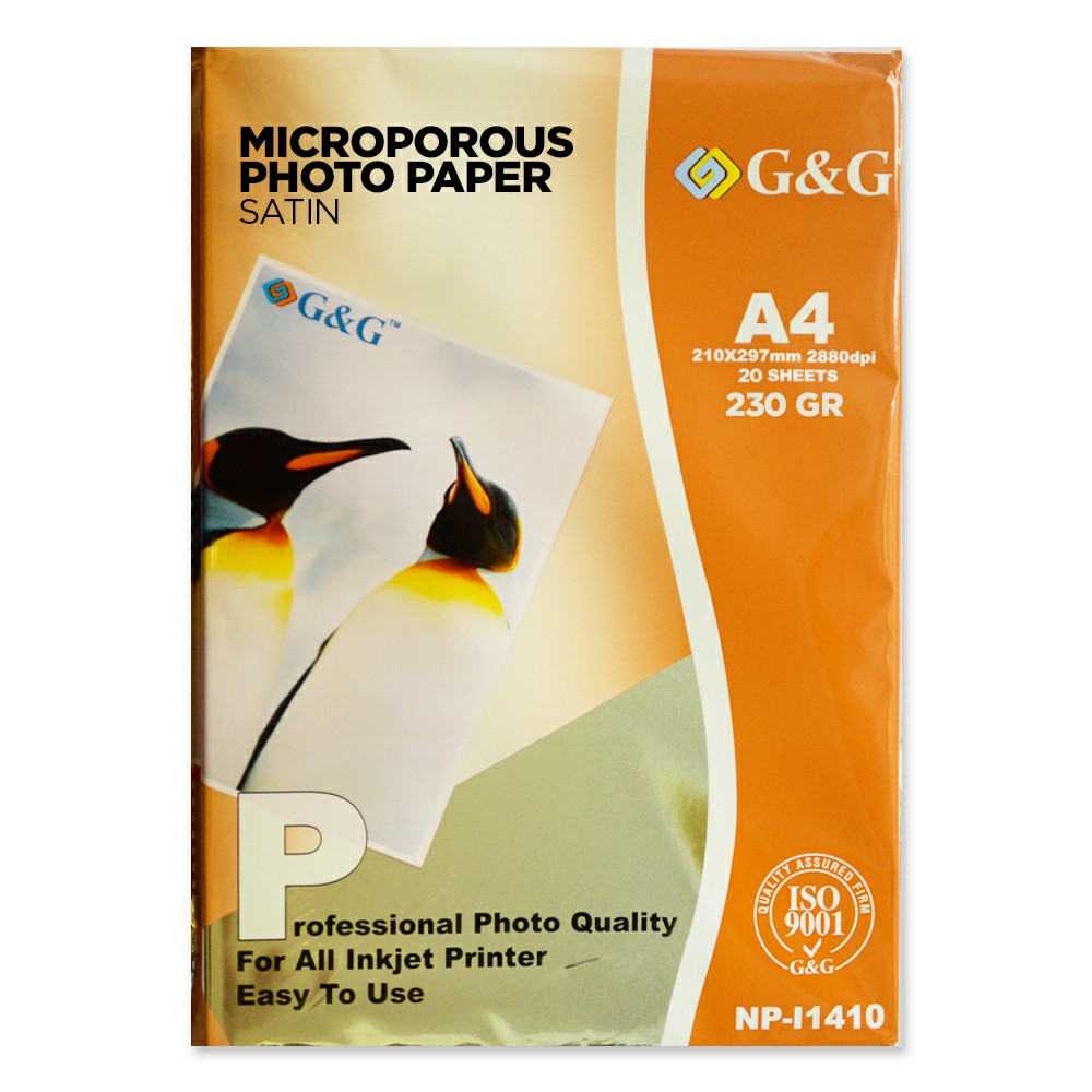 G&g A4 230 Grs Microporoso Satin X 20 Hojas