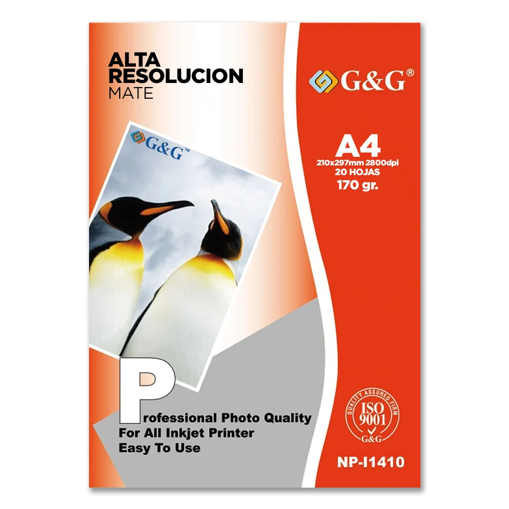 G&g A4 170 Grs Alta Resolucion Mate X 20 Hojas