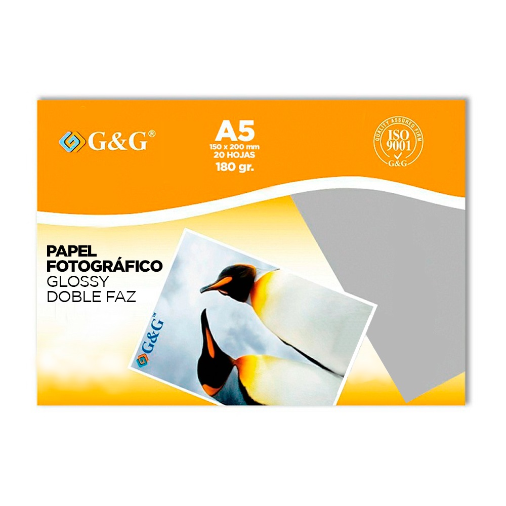 G&g A5 (15x20) 180 Grs Bifaz Glossy X 20 Hojas