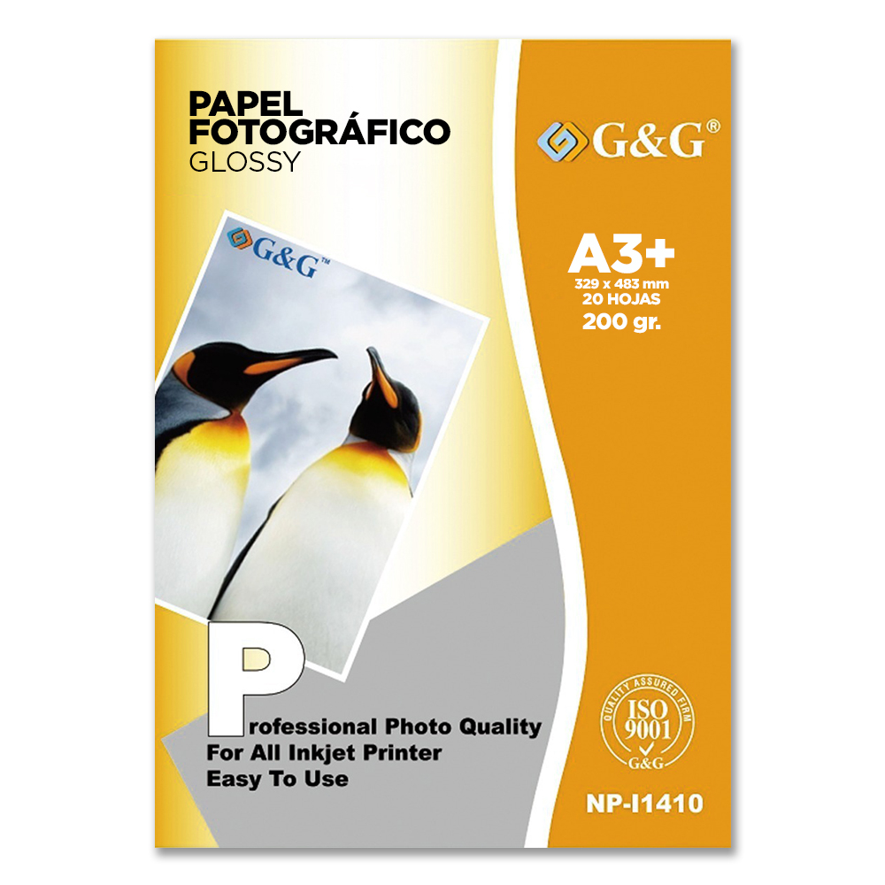 G&g A3+ 200 Grs Fotografico Glossy X 20 Hojas