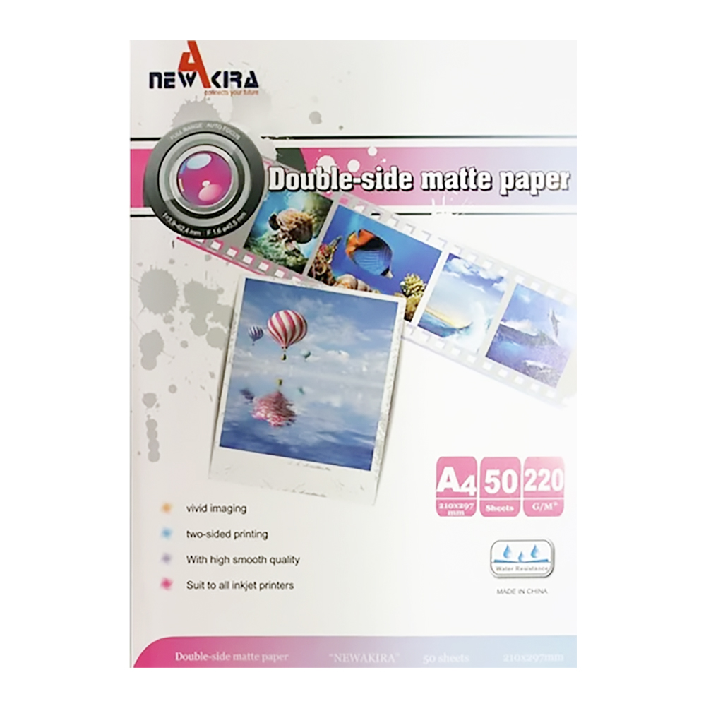New Akira A4 220 Grs Recubierto Bifaz Matte X 50 Hojas