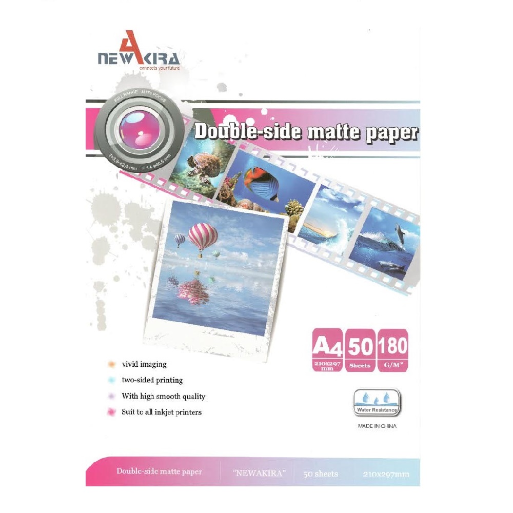 New Akira A4 180 Grs Recubierto Bifaz Matte X 50 Hojas
