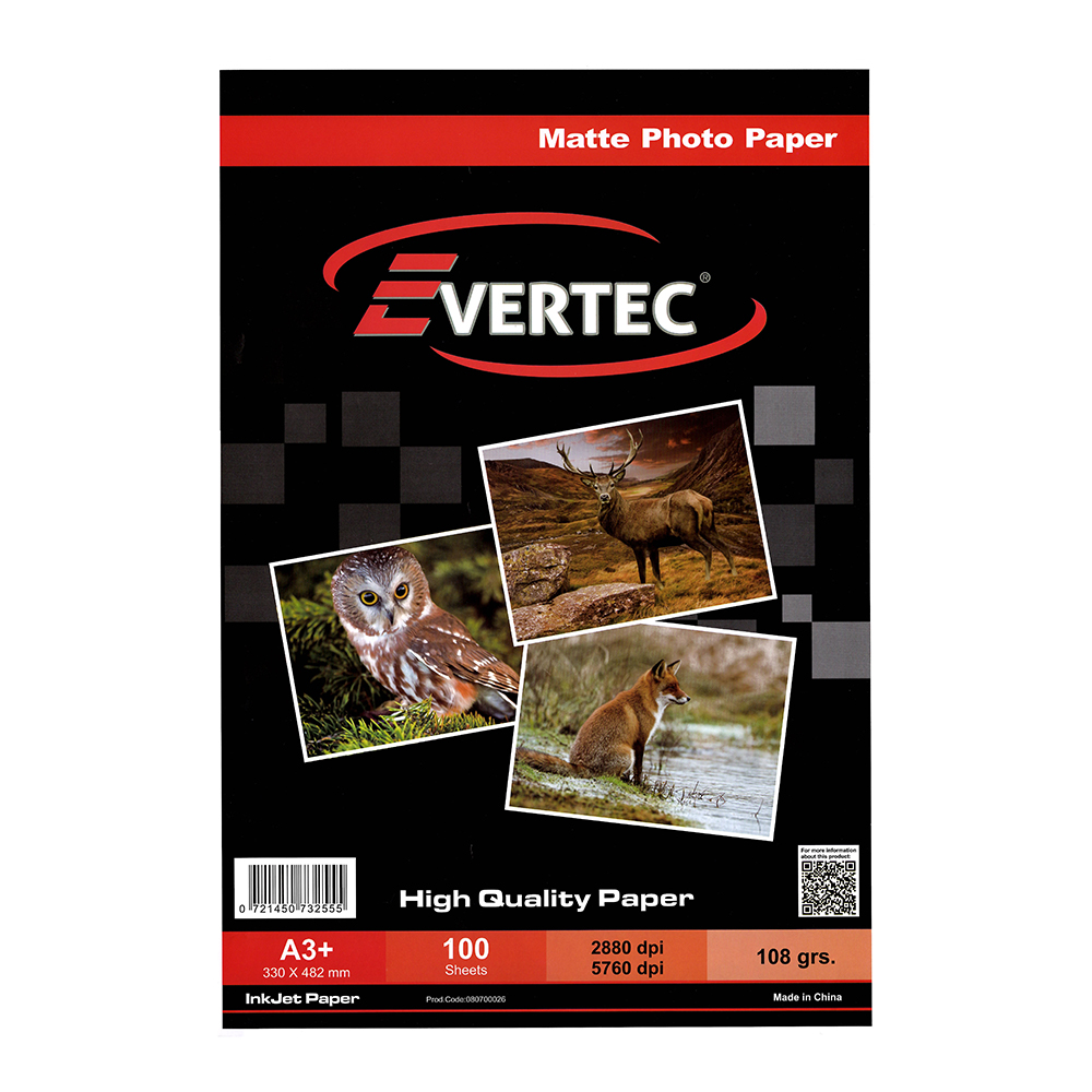 Evertec A3+ 108 Grs Matte X 100 Hojas