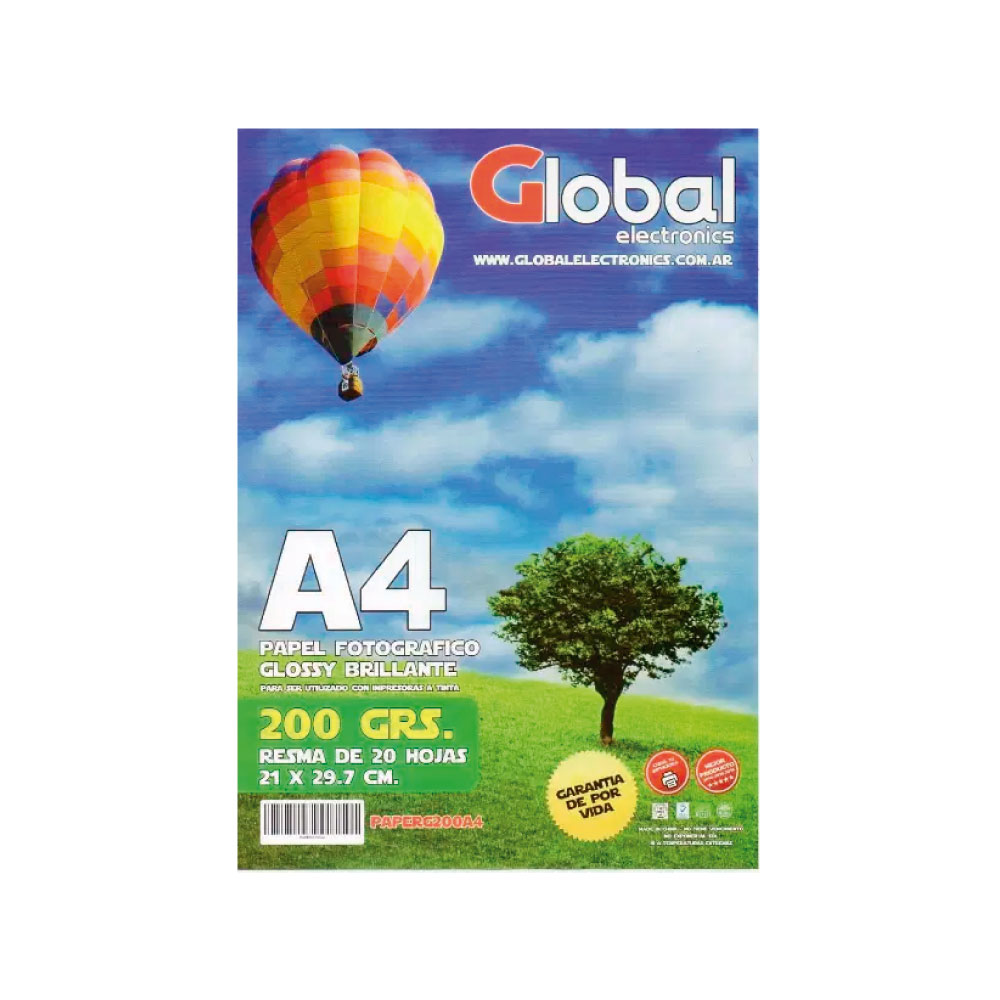 Fg A4 200 Grs Fotografico Glossy X 20 Hojas