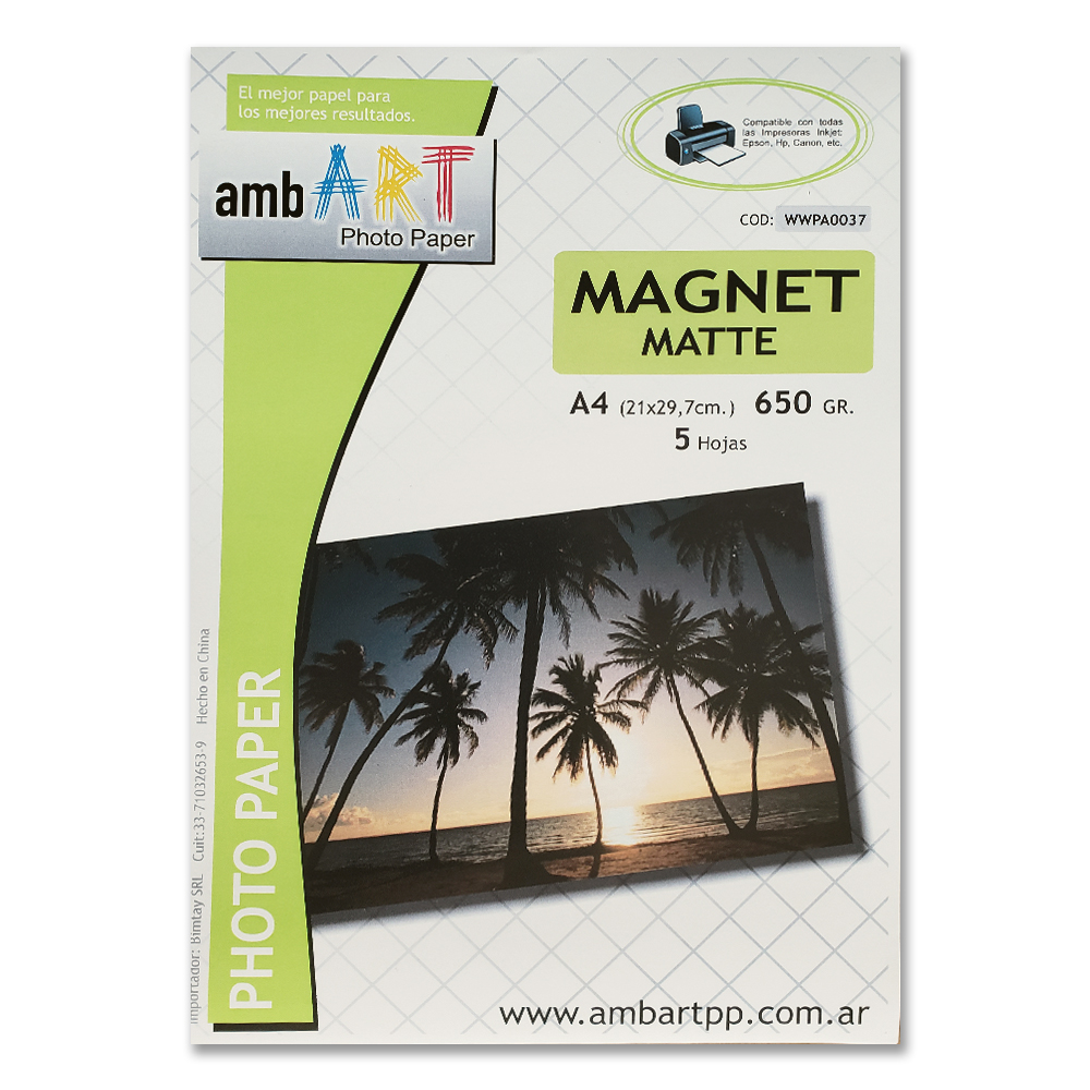 Ambart A4 650 Grs Magnetico Mate X Hoja