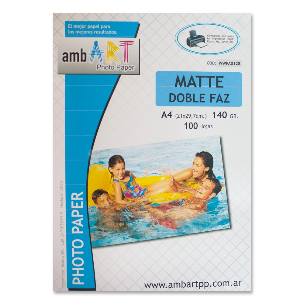 Ambart A4 140 Grs Alta Resolucion Mate X 100 Hojas