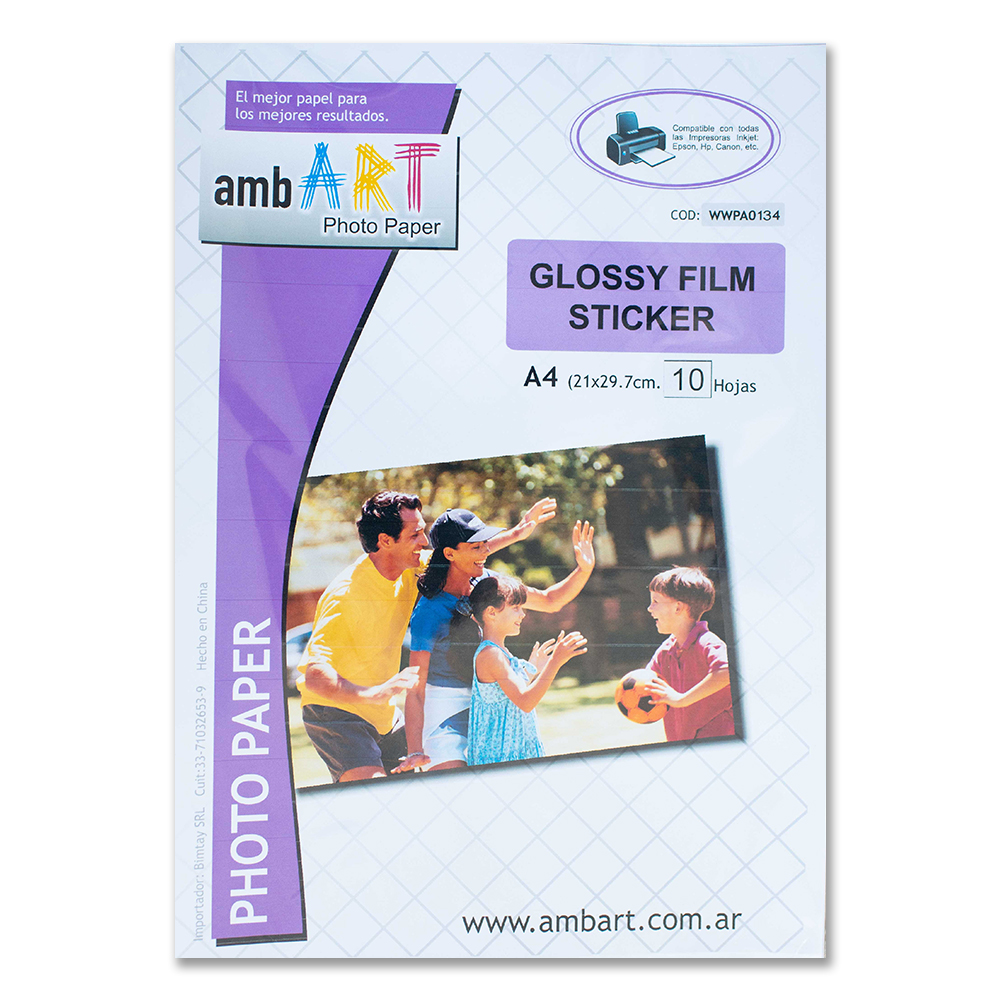 Ambart A4 Adhesivo Film Sticker X 10 Hojas