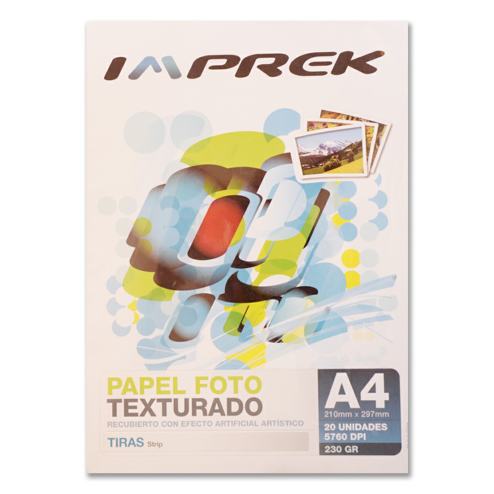 Imprek A4 230 Grs Texturado Tiras X 20 Hojas