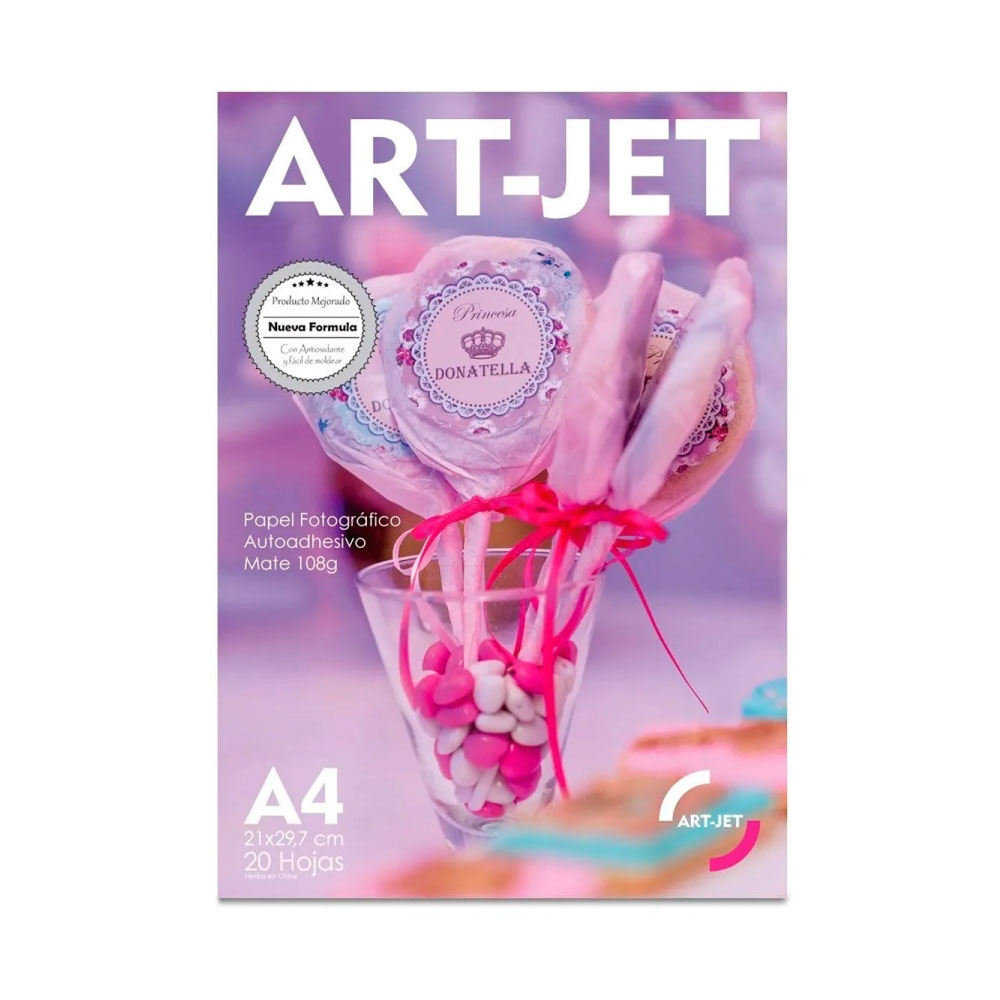 Art-jet A4 108 Grs Fotografico Adhesivo Mate X 20 Hojas
