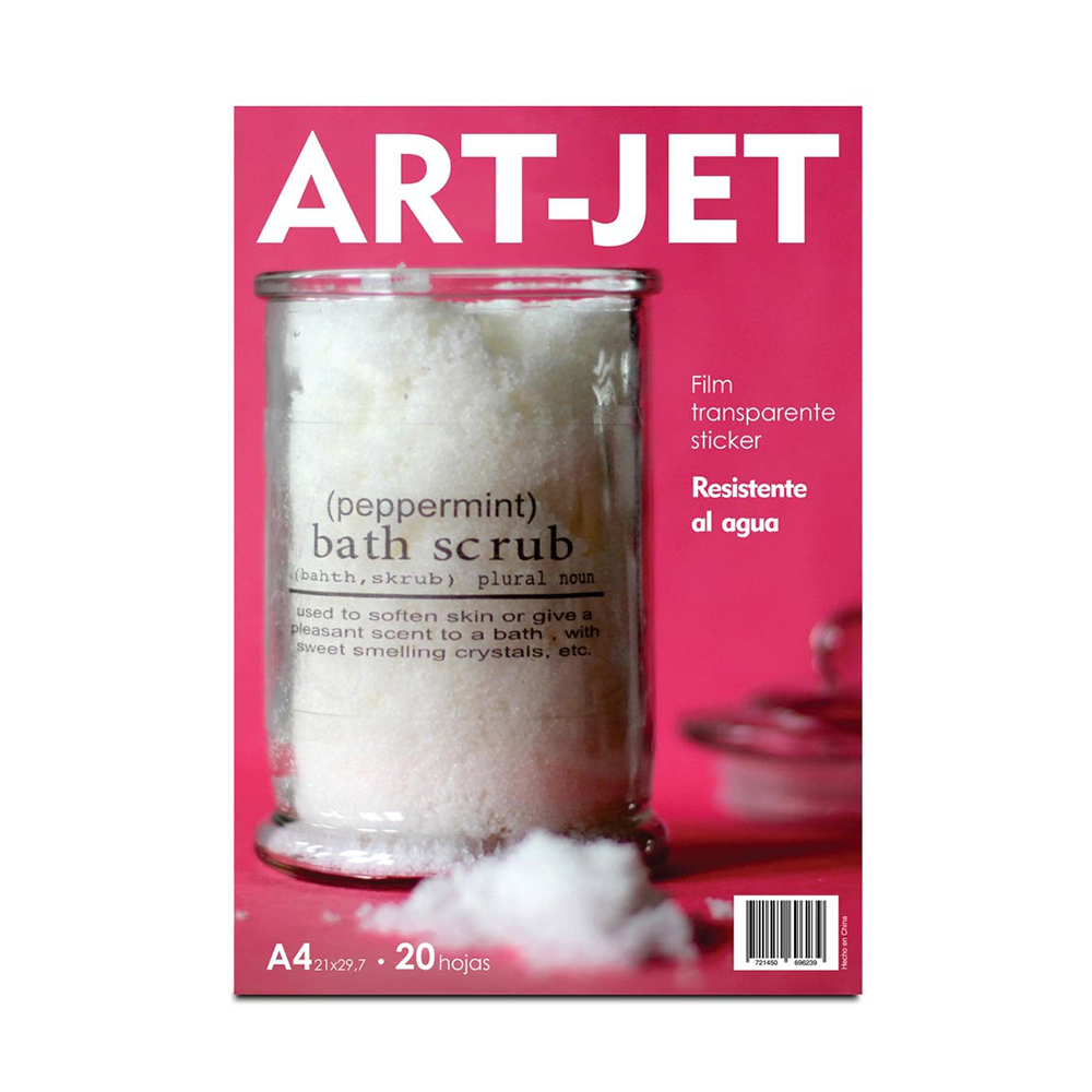 Art-jet A4 Film Adhesivo Transparente X 20 Hojas