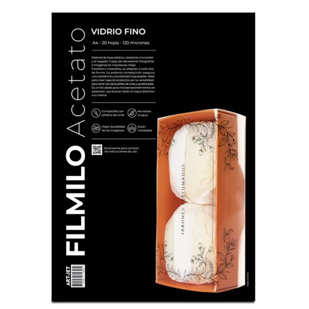 Art-jet A4 120 Mic Filmilo Vidrio Fino X 20 Hojas