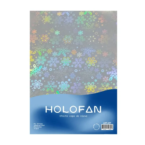 Art-jet A4 Film Adhesivo Holografico Copo De Nieve X 20 Hojas