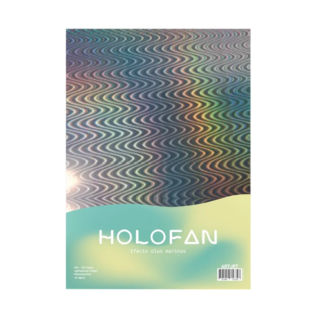 Art-jet A4 Film Adhesivo Holografico Olas Marinas X 20 Hojas