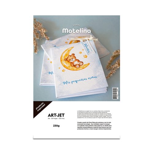 Art-jet A4 230 Grs Matte Texturado Nogal Europeo X 50 Hojas