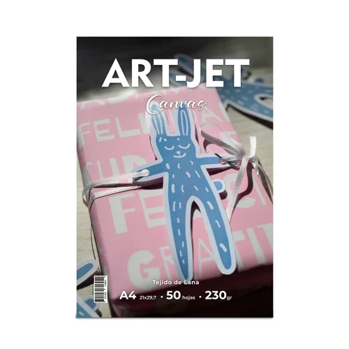 Art-jet A4 230 Grs Canvas Texturado Tejido De Lana X 50 Hojas