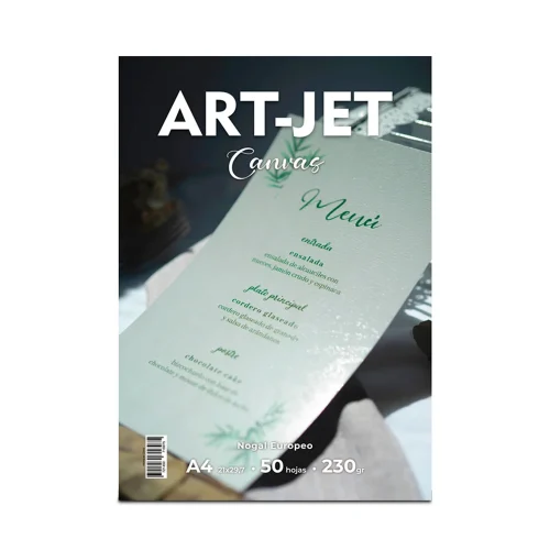 Art-jet A4 230 Grs Canvas Texturado Nogal Europeo X 50 Hojas