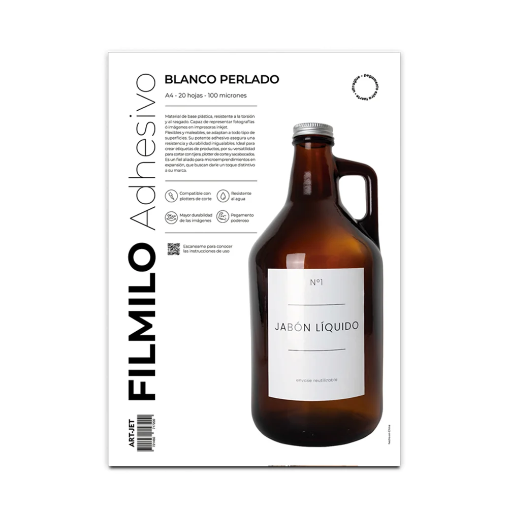 Art-jet A4 Filmilo Adhesivo Blanco Perlado X 20 Hojas