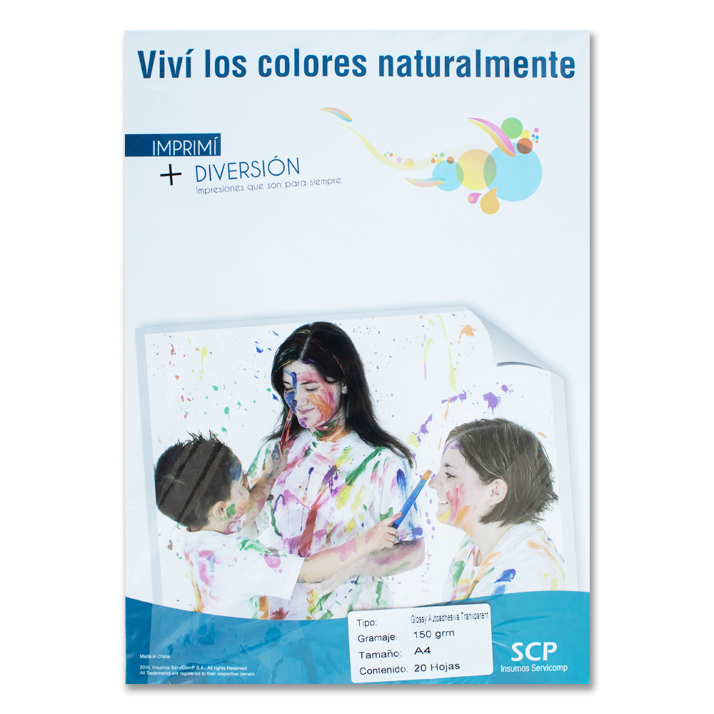 Scp A4 Film Adhesivo Transparente Cristal X 20