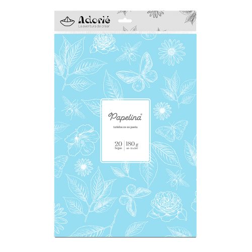 Adorie A4 180 Grs Papelina Celeste Pastel X 20 Hojas