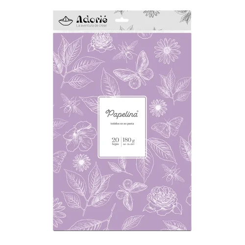 Adorie A4 180 Grs Papelina Lila Pastel X 20 Hojas