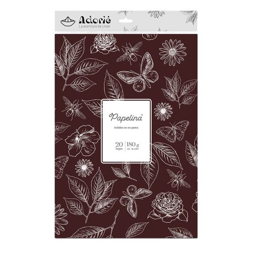 Adorie A4 180 Grs Papelina Marron Cafe X 20 Hojas