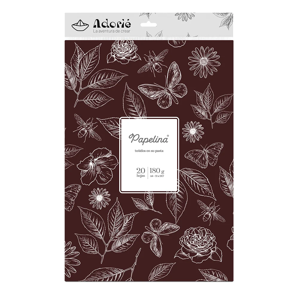 Adorie A4 180 Grs Papelina Marron Cafe X 20 Hojas