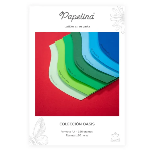 Adorie A4 180 Grs Papelina Verde Primavera X 20 Hojas - Imagen 2