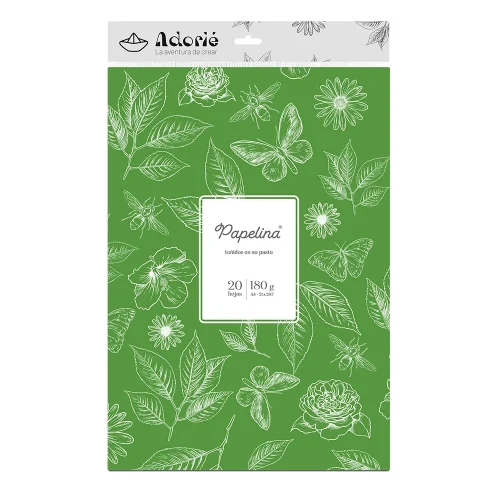 Adorie A4 180 Grs Papelina Verde Selva X 20 Hojas