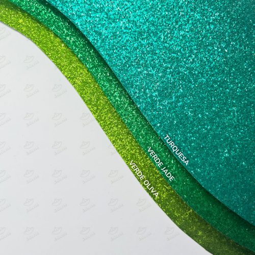 Adorie A4 230 Grs Gliterina Verde Oliva X 20 Hojas - Imagen 2