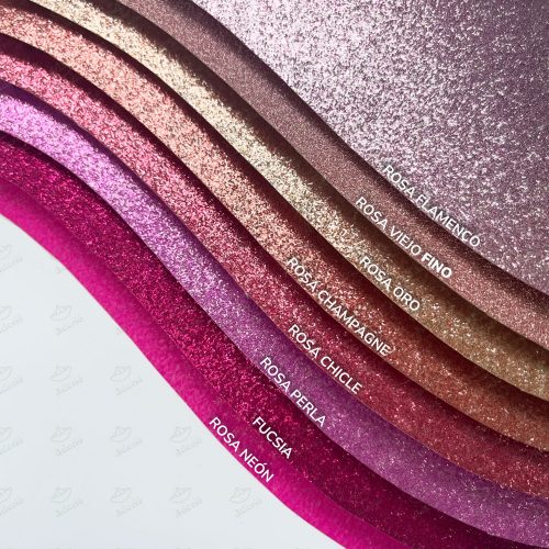 Adorie A4 230 Grs Gliterina Rosa Chicle X 20 Hojas - Imagen 2